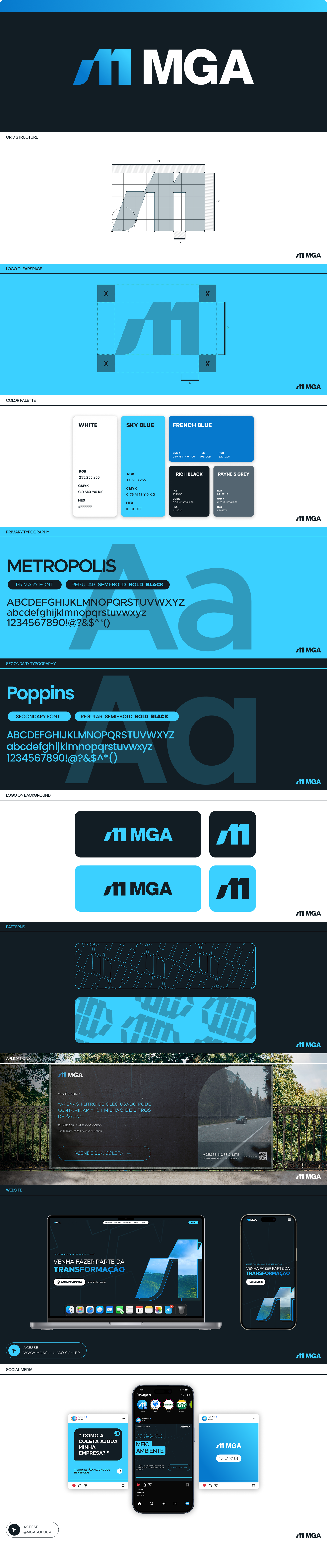 Design do website desenvolvido para o projeto MGA